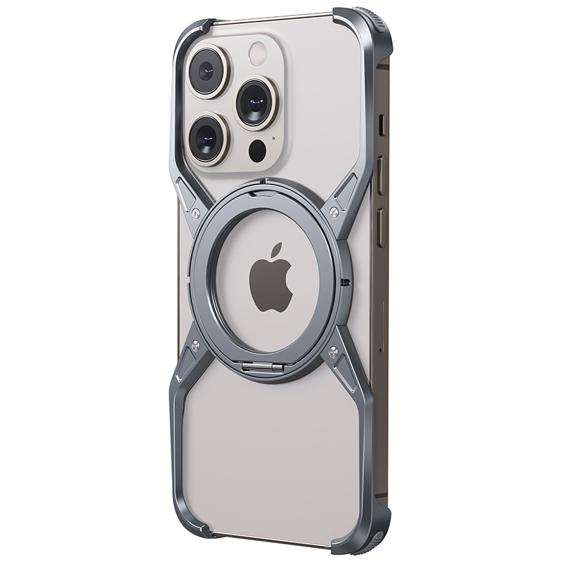 Avelon Magnetische Bumper-Hülle für iPhone, 360° Ringständer, Luftkissen-Ecken