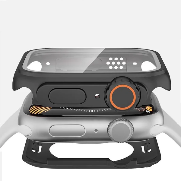 Apple Watch Case With Built-In Tempered Glass Screen Cover