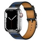 Bracelet Apple Watch en cuir véritable Marvelle, bande cousue main, 38-49 mm