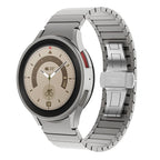 Armband i rostfritt stål med fjärilslås för Galaxy Watch 4/5/6/7 Pro