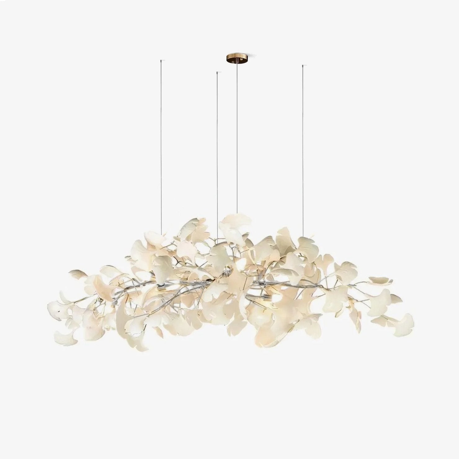Arux Ginkgo lysekrone art deco bøjet nedad | Fioriscas