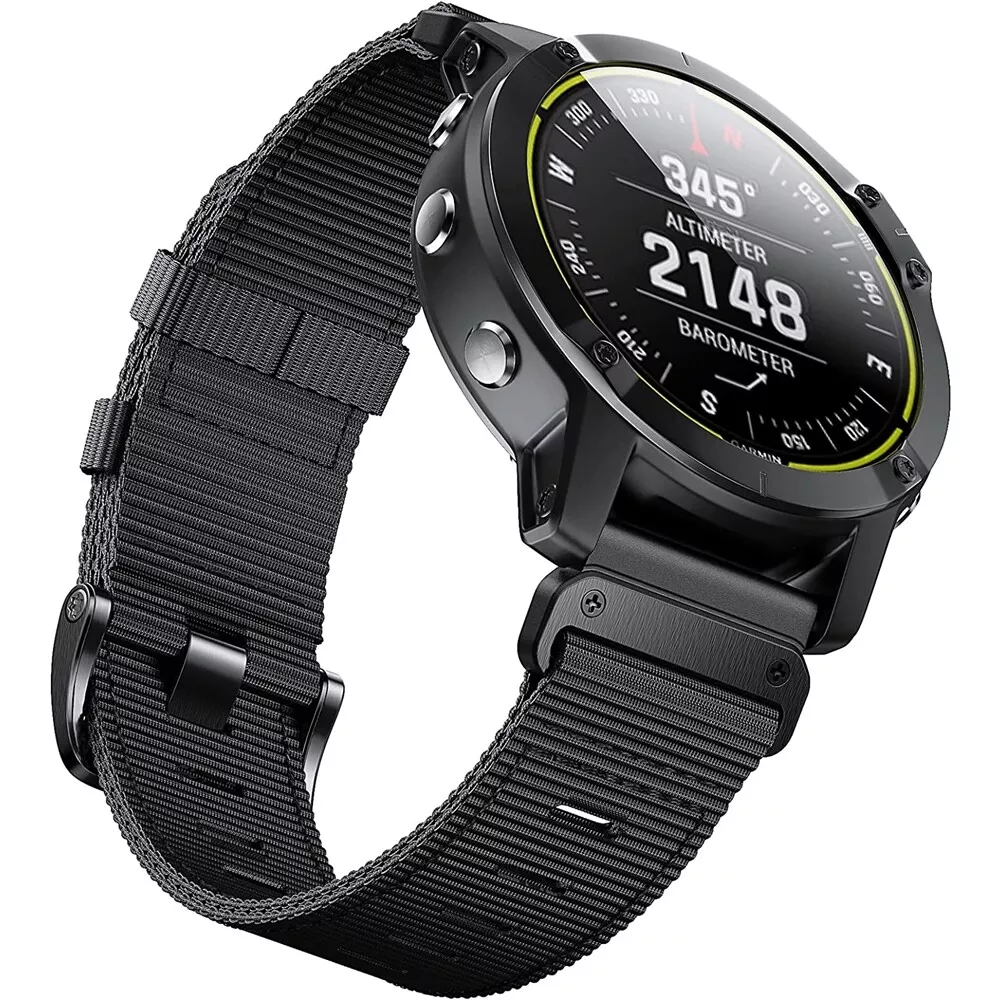 Rivaro pleciony nylonowy pasek taktyczny do serii Garmin Fenix 5-8