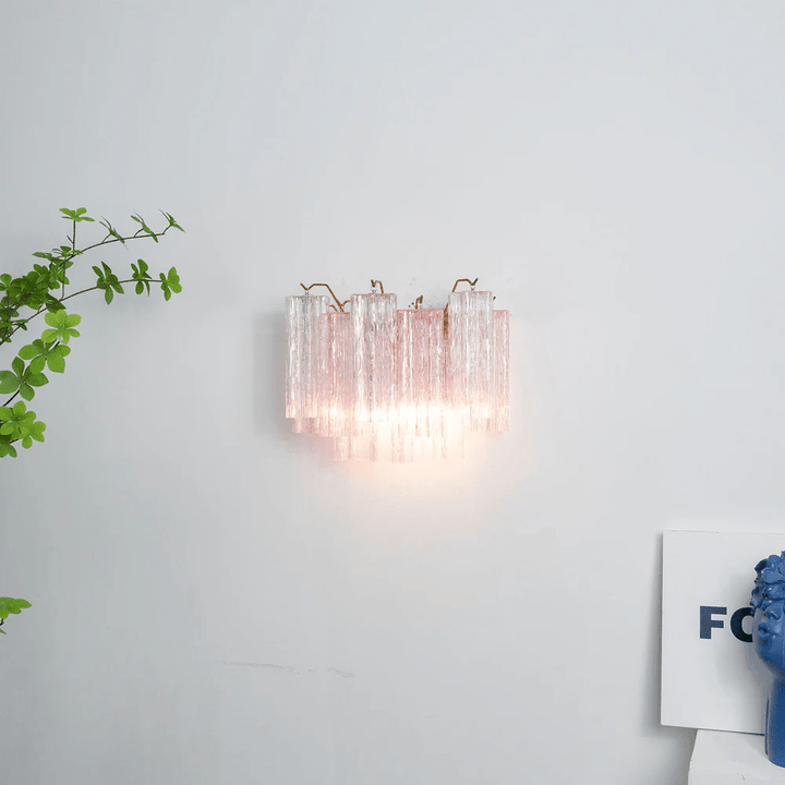 Aurora wandlamp Tronchi glazen buis gelaagd amber modern | Fioriscas