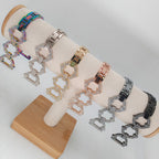 Błyszcząca bransoleta ze stali nierdzewnej z ogniwami w kształcie diamentu do Apple Watch