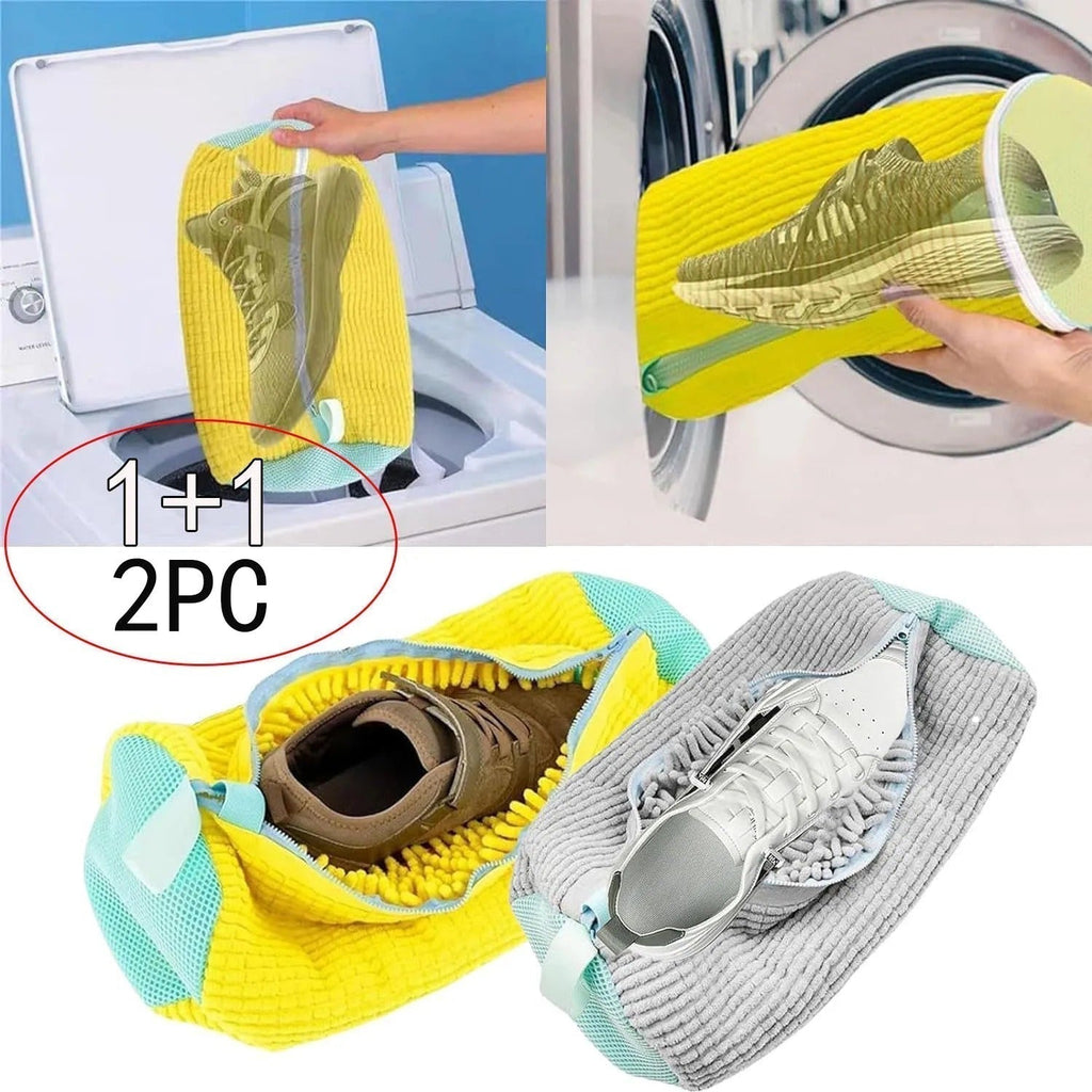 Lot de 2 sacs de lavage pour chaussures, pour protéger le linge à la maison | Fioriscas