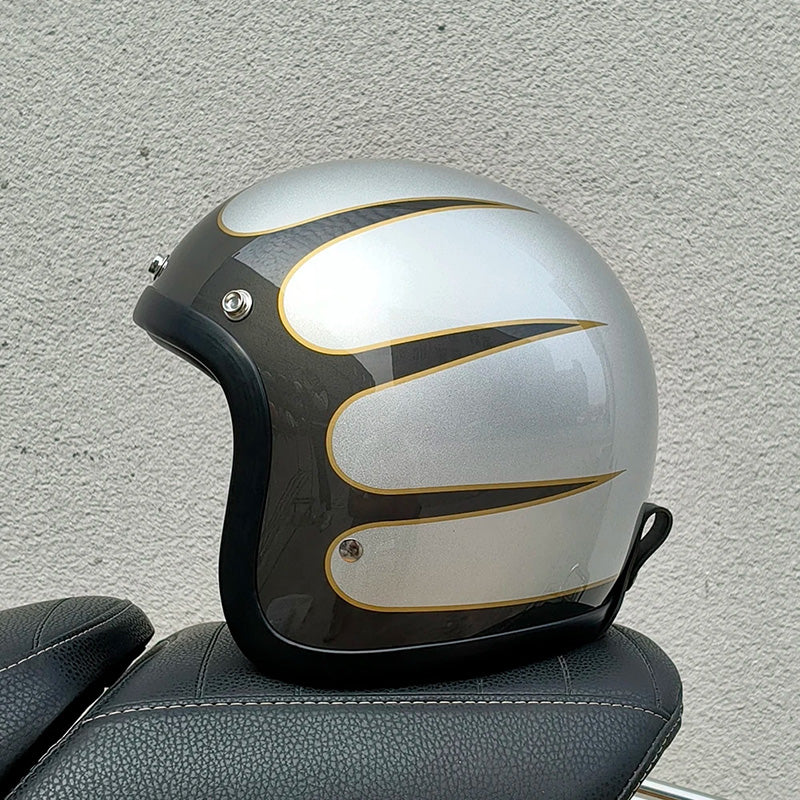 Retro Chopper Half Helmet, DOT & ECE Certified, VesperRyder
