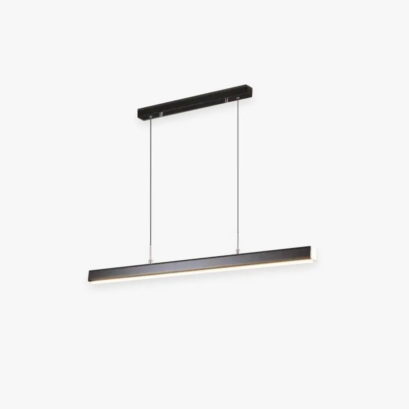 Nexis Linear-Frame LED Pendant Light, Black & Brown Finish