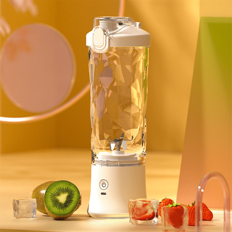 Frullatore portatile per smoothie con batteria da 4000 mAh e capacità di 600 ml - Fioriscas