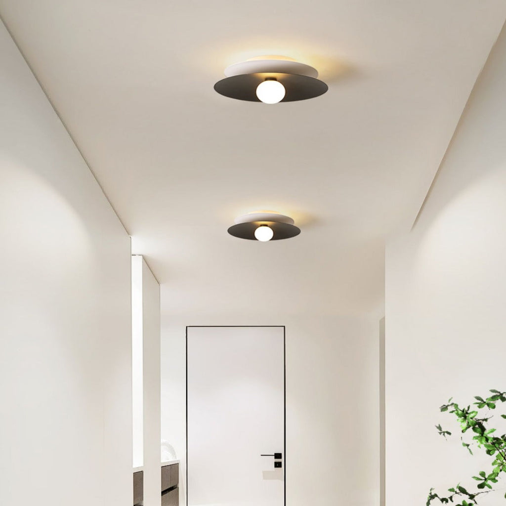 Arisha Modern Flush Mount Ceiling Light White Red Black Metal Balcony - Neutralighting