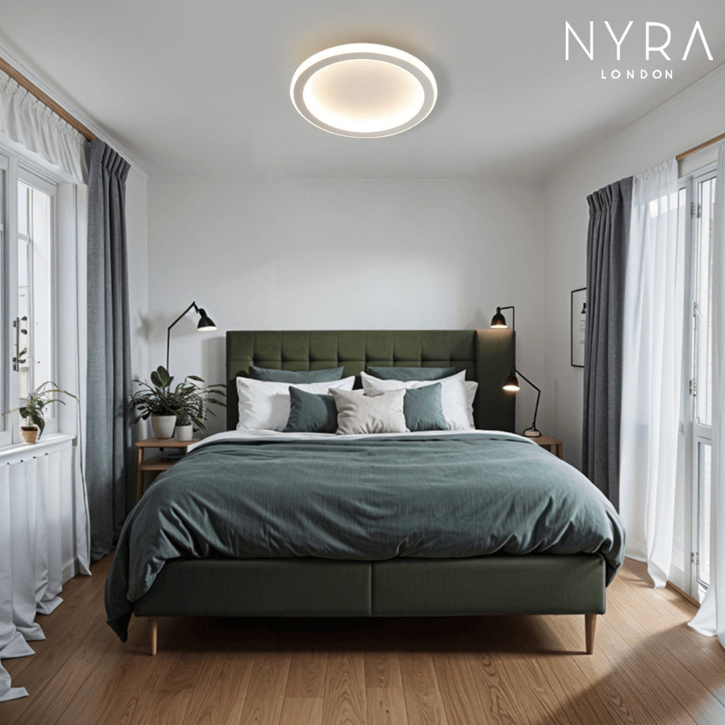 Remote-Controlled Ceiling Or Wall Light, Virelli 3-Tone LED Fixture