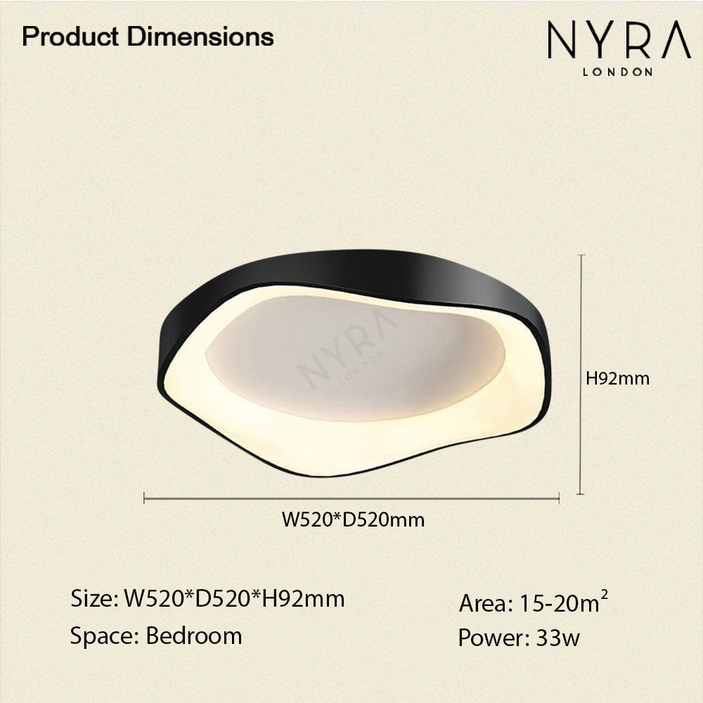 Remote-Controlled Ceiling Or Wall Light, Virelli 3-Tone LED Fixture