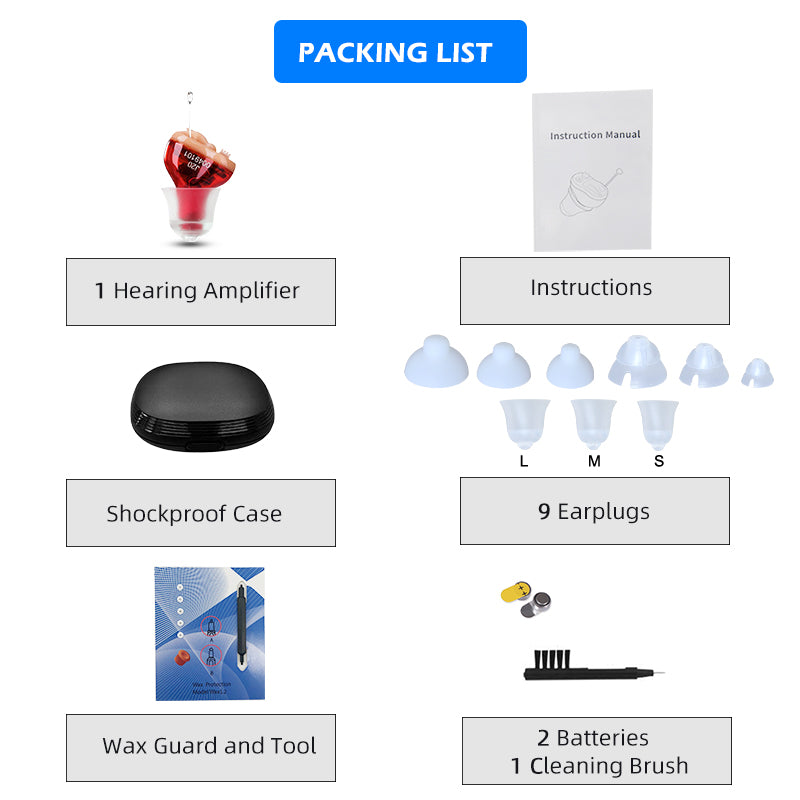 CIC Noise Cancellation Hearing Aid For Seniors With Discreet Design