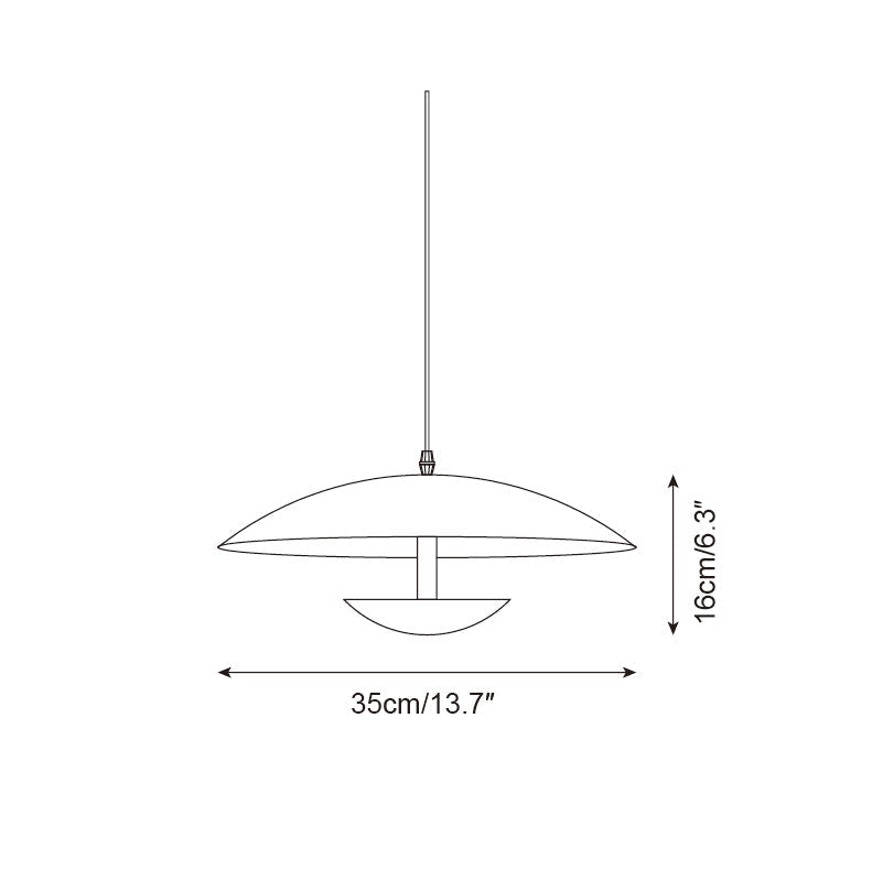 Suspension minimaliste Pylos noire | Fioriscas