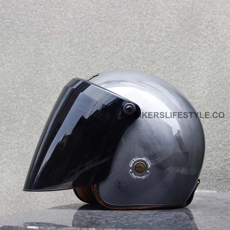 BKS65 Vintage Rider Visor With Anti Fog UV Proof Polycarbonate | Fioriscas