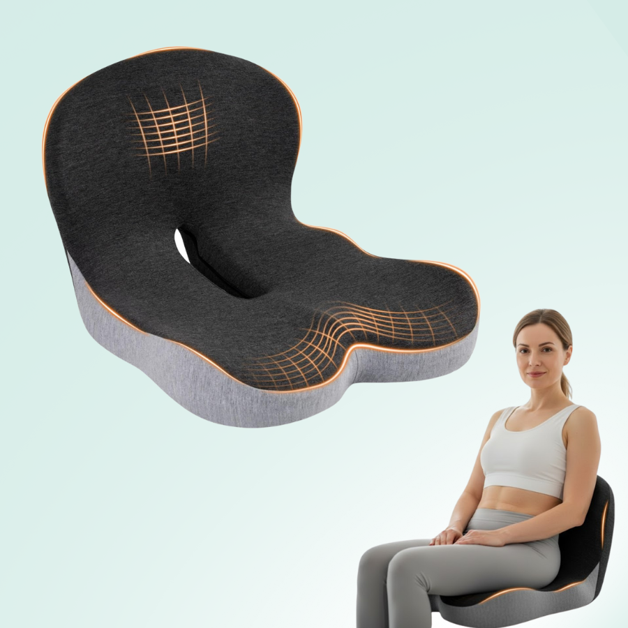 Perna de susținere ergonomică în formă de L Cocoon pentru mașină și birou | Fioriscas