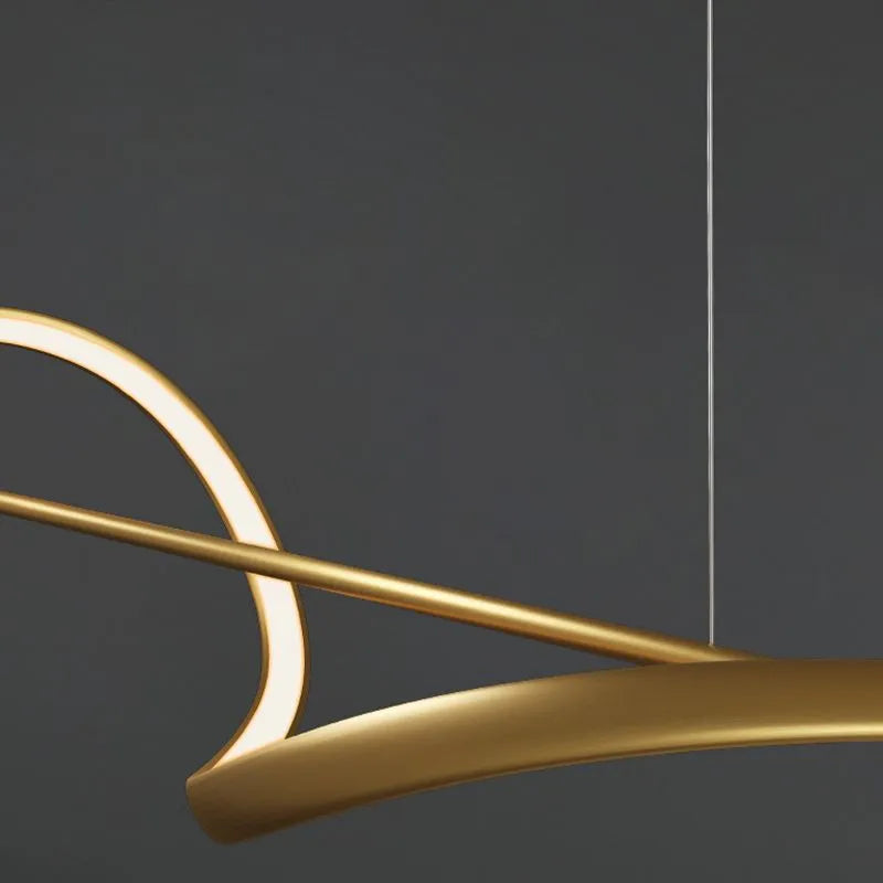 Zelin minimalistické designové vlnité závěsné světlo, kov, mosaz/černá | Fioriscas