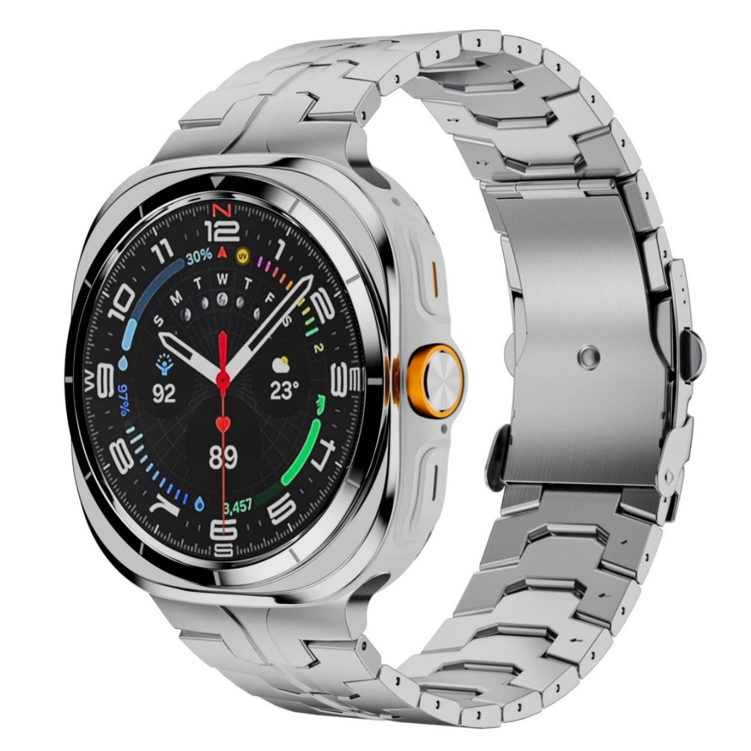 Titanen horlogeband voor Samsung Watch 7 Ultra, Averon vouwsluiting