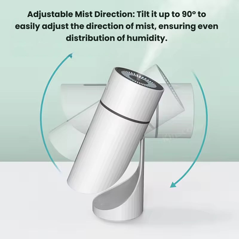 Mini humidificateur à ultrasons, rechargeable par USB avec une douce lumière LED
