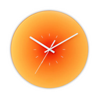 NovaLuxe-wandklok van glas, stil kwartsuurwerk, met of zonder cijfers