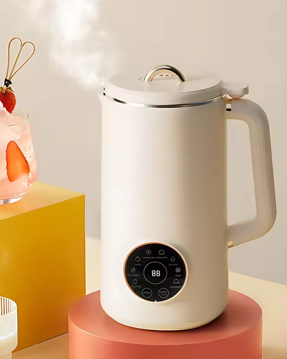 Plantaardige-melkmaker voor op het aanrecht met digitaal touchscreen en BPA-vrije behuizing