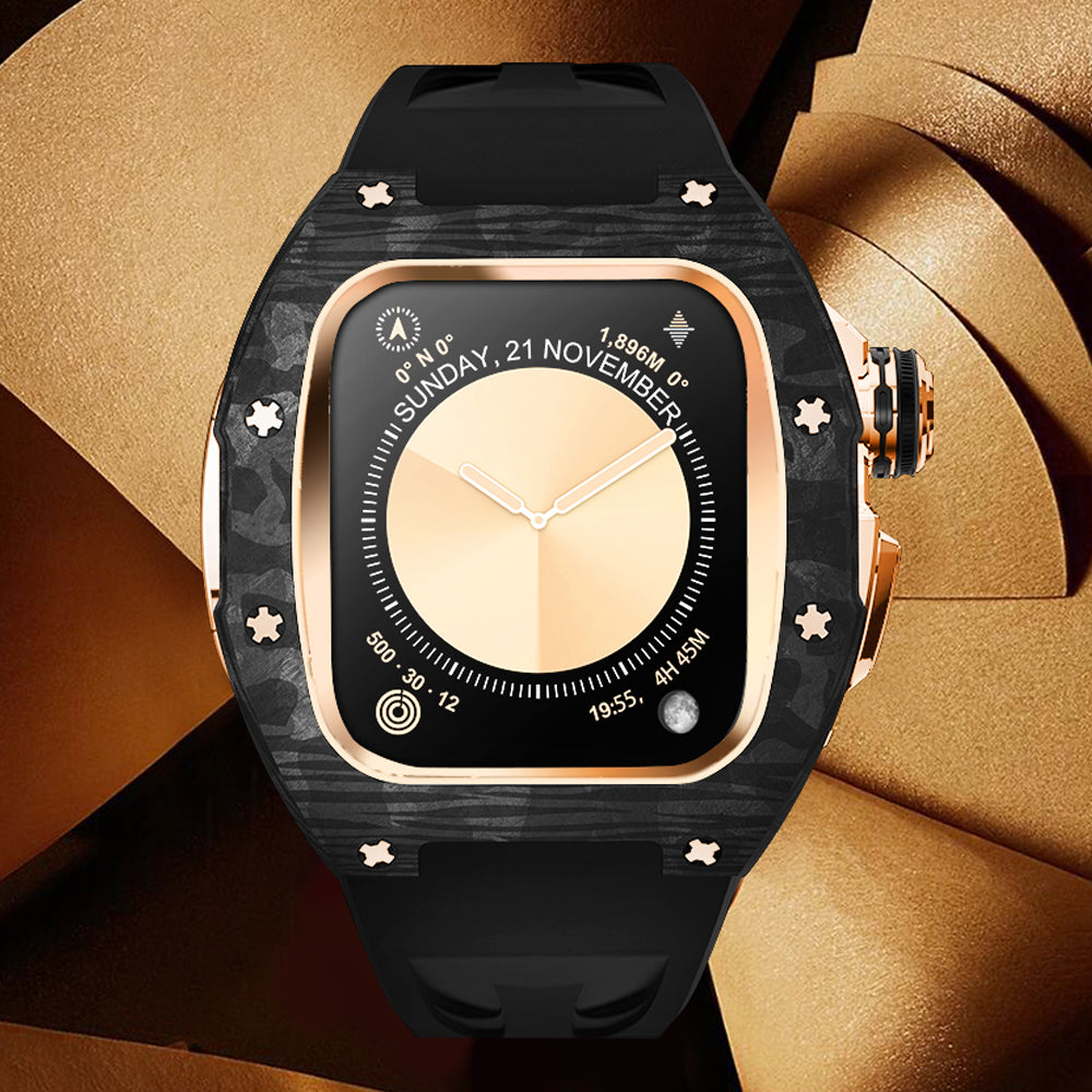 Carbon Fiber Titanium Retrofit Case, NovaCarb S10 Apple Watch Kit