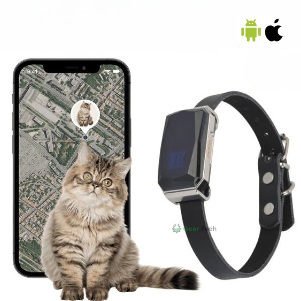 Verstelbare gps-tracker voor huisdierenhalsband, waterdicht, groot bereik