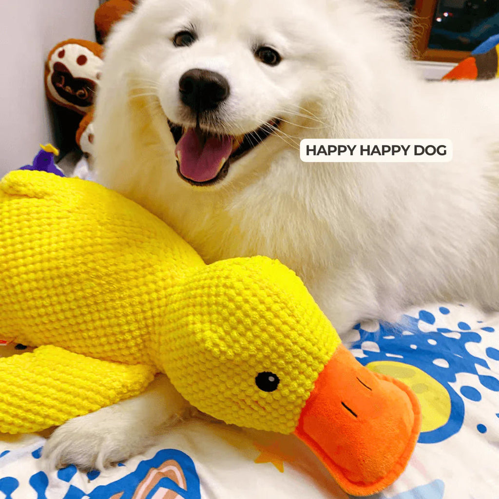 Juguete relajante de pato de peluche para perros, ideal para entretenimiento enriquecedor | Fioriscas