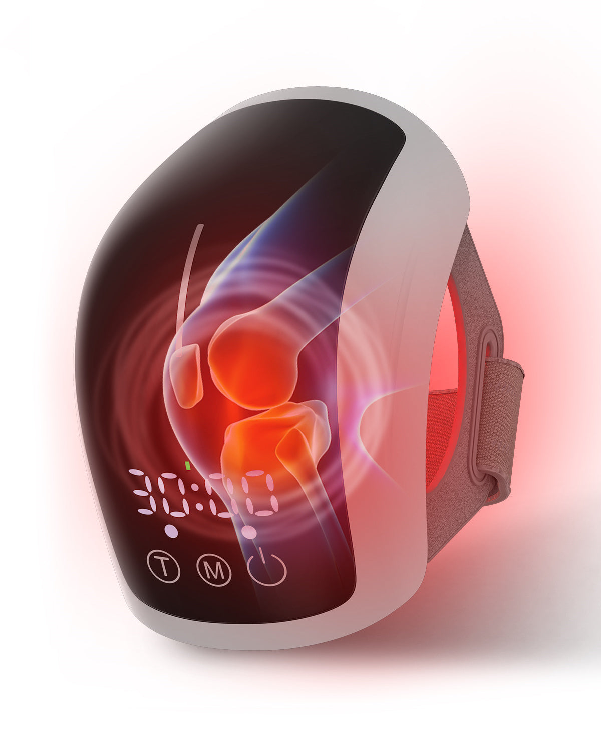 Knie-massageapparaat met drie golflengtes en licht van 630 nm, 660 nm en 880 nm