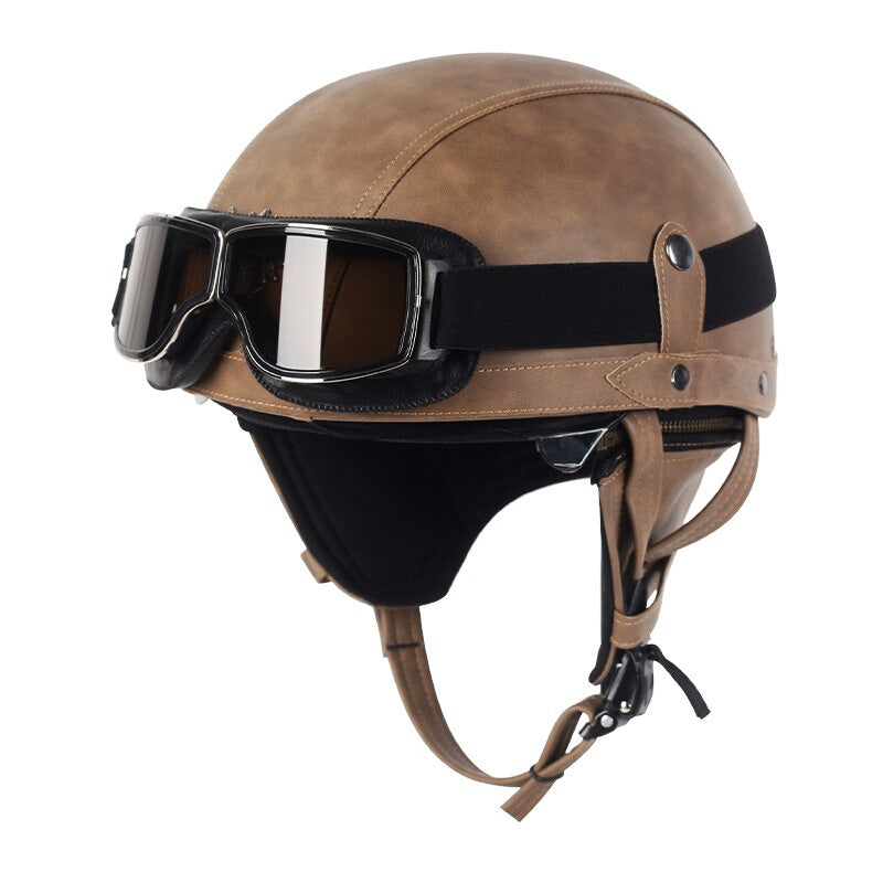Motocyklová helma NovaRove, retro styl, výsuvný UV štít, certifikace DOT