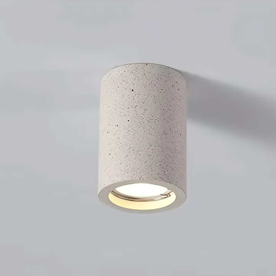 مصباح إيلارا السقفي من الحجر والمعدن، مع مصباح GU10 LED