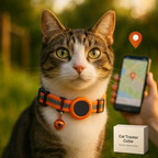 Collier pour chat avec support de traceur GPS, réfléchissant et à ouverture rapide