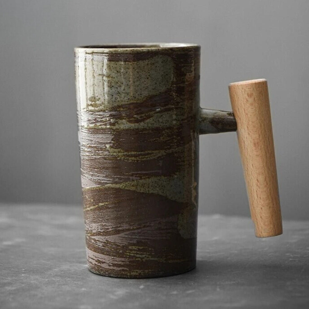 TerraNord Latte Mugs, Nordic Earth Tones, Stoneware, 4 Colors