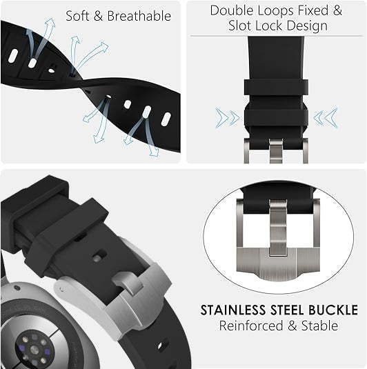 Samsung Watch Ultra szíj, Vellaro szilikon szíj titán adapterrel