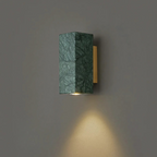 Maris vägglampa i sten och metall, G9 LED, fyrkantig eller rund