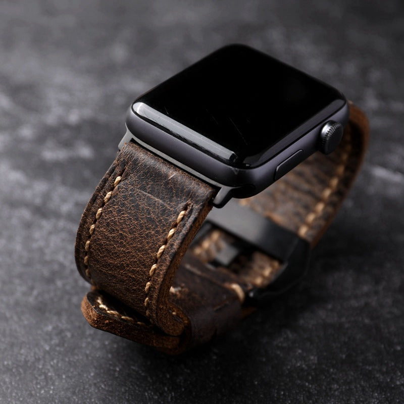 Pasek do Apple Watch, skóra bydlęca pierwszej jakości, ręcznie wykonany