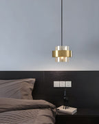 Lampada a sospensione Solara Industrial-Edge, vetro e metallo, due colori