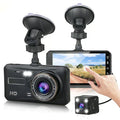 Dash Cam With Dual Front-Rear Cameras, 1080P And 4-Inch LCD