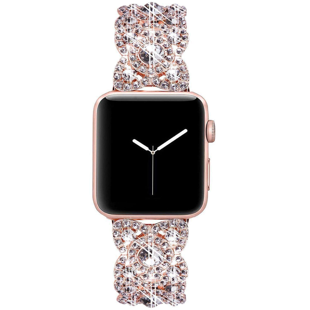 Petaluxe blomsterdiamanthæftet kædearmbånd til Apple Watch