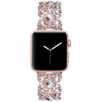 Petaluxe blomsterdiamanthæftet kædearmbånd til Apple Watch