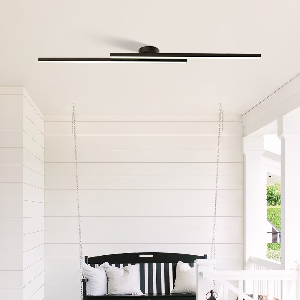 Ultra-Slim LED Semi-Flush Ceiling Light in Aluminum, LumenVale