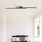 Ultra-Slim LED Semi-Flush Ceiling Light in Aluminum, LumenVale