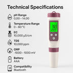 AquaSense 7-in-1 digitaler Poolwassertester mit App, pH-Wert und Chlor
