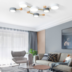 Arisha Moderne LED Loftlampe Log Stue Soveværelse Hvid Grå | Fioriscas