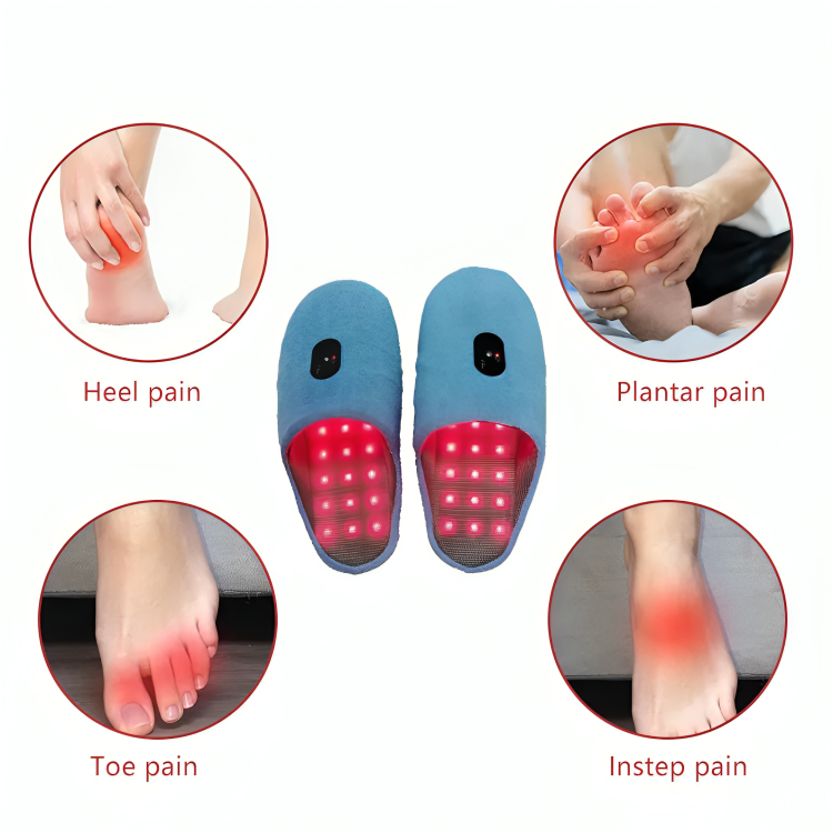 Footflex 赤色光フットスリッパ 痛みを緩和し快適さをサポート | Fioriscas