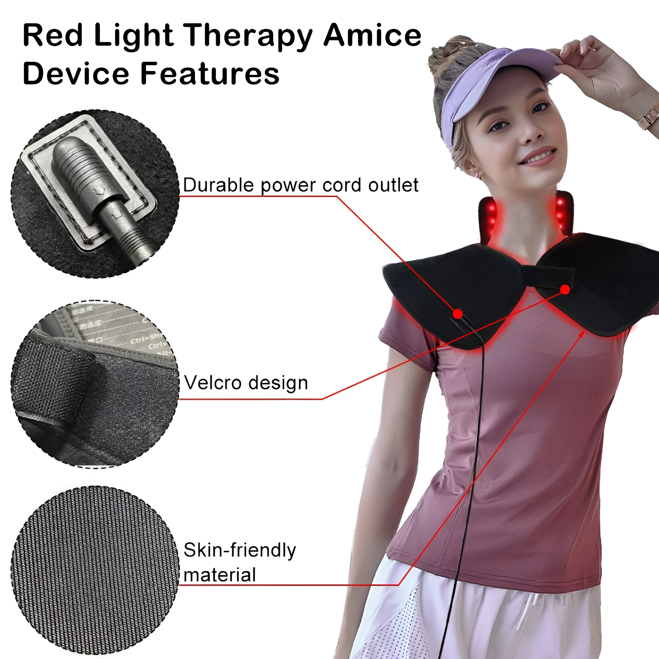 SolaraPulse Shoulder Wrap With 850 Infrared 660 Red