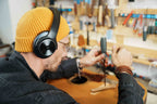 Draadloze over-earhoofdtelefoon met hybride ruisonderdrukking en Bluetooth 5.0