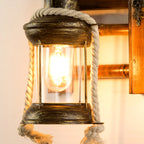 Epoch vintage lanterneformet træ metal væglampe | Fioriscas