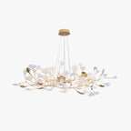 Olivia Ginkgo Leaf Modern Petal Shaped Metal Chandelier, Gold - Neutralighting