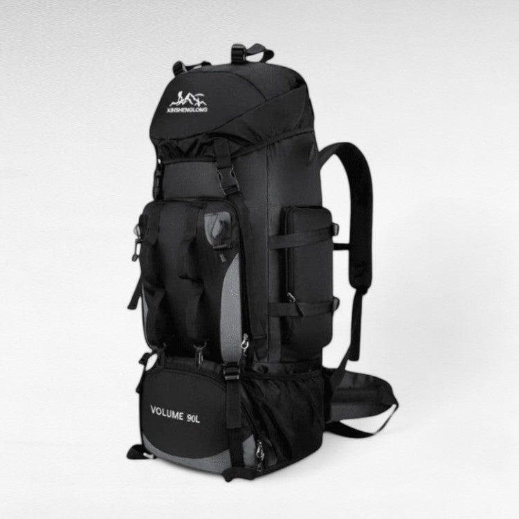 Ultralichte wandelrugzak van 90 liter, waterdicht ripstopmateriaal met regenhoes