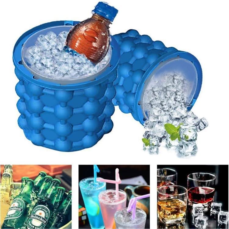 Space-saving 2-in-1 silicone ice cube tray with cooling function - Fioriscas
